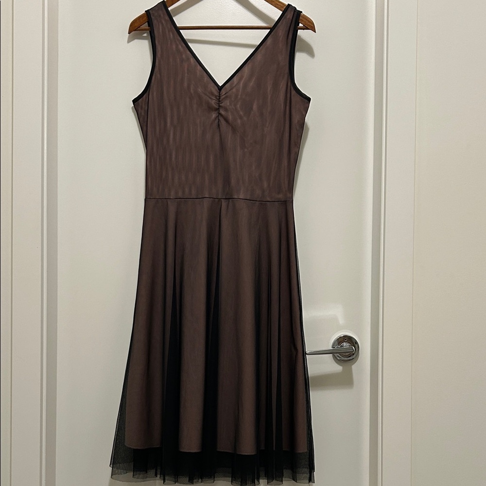 RW&CO.  Midi Dress with Black Accents